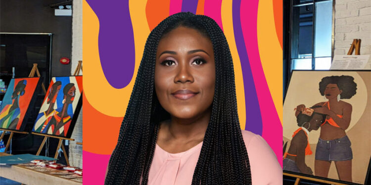 Norélice Mboutou, artiste peintre au Nouveau Brunsuick