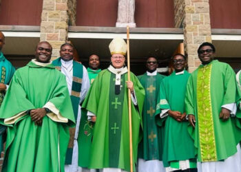 Archbishop Brian Joseph Dunn. African mass visit