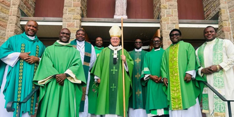 Archbishop Brian Joseph Dunn. African mass visit